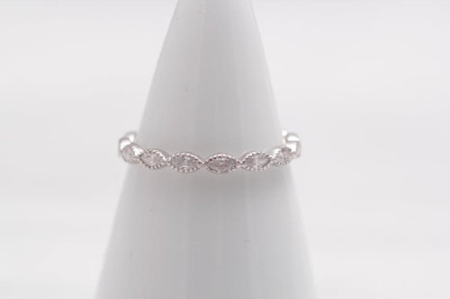 Silver Pod Crystal Ring