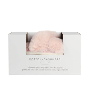 Blush Tahoe Criss Cross Slippers