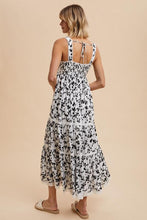 Load image into Gallery viewer, Charlotte Black &amp; White Floral Dress