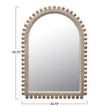 Load image into Gallery viewer, Wood Ball Arched Mirror *in store pickup only)