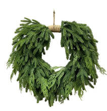 Load image into Gallery viewer, 26&quot; Fresh Touch Heart Shape Spruce &amp; Cedar Wreath