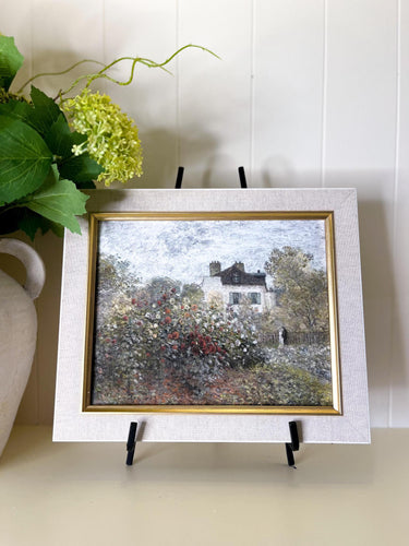 Cottage Field Artwork | Linen Gold Lip Frame