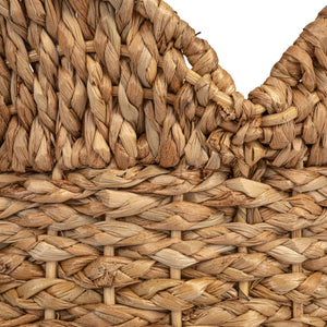 Braided Scalloped Edge Rattan Baskets