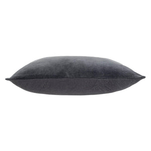 Lumbar Graphite Vera Velvet Pillow