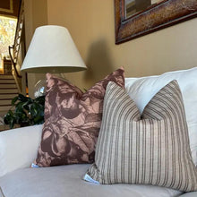 Load image into Gallery viewer, Brown Stripe Pillow Cover
