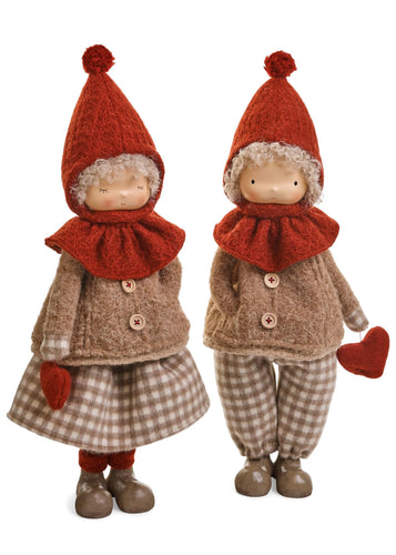 Standing Winter Girl & Boy