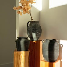 Load image into Gallery viewer, Black Rhodes Pitcher Vase