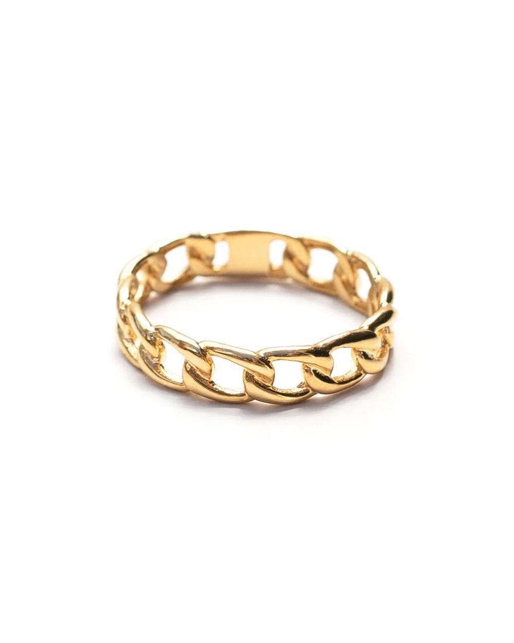 Gold Shane Link Chain Ring