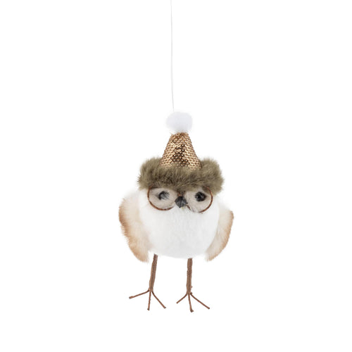 Bronze Sequin Hat Owl