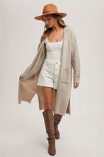 Load image into Gallery viewer, Oatmeal Willow Hoodie Cardigan