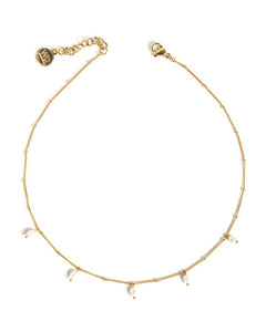 Gold Bridget Gold Pearl Chocker Necklace
