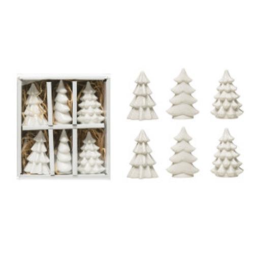 Mini White Stoneware Trees