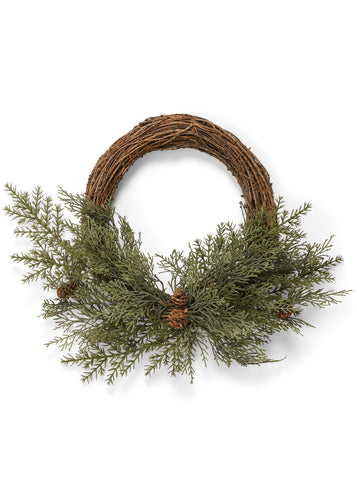 Cedar Half Wreath