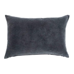 Lumbar Graphite Vera Velvet Pillow