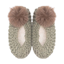 Load image into Gallery viewer, Olive Pom Ballerina Slipper