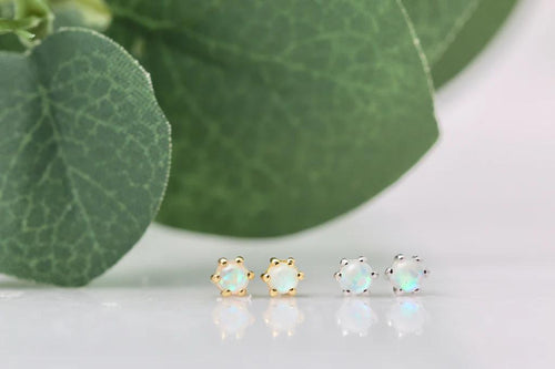 Micro Dot Opal Studs