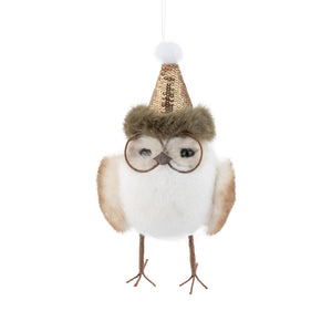 Bronze Sequin Hat Owl
