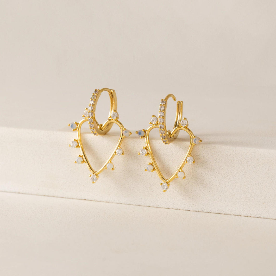 Chapel Heart Hoop Earrings