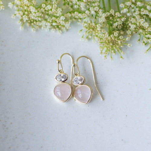 Rose Quartz Tasia Earrings