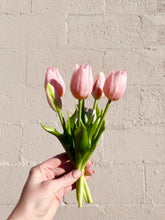 Load image into Gallery viewer, Real Touch Light Pink Tulips