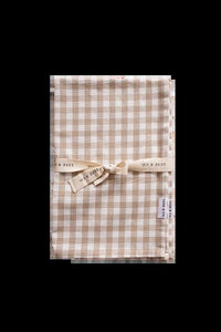 Beige Gingham Kitchen Towels