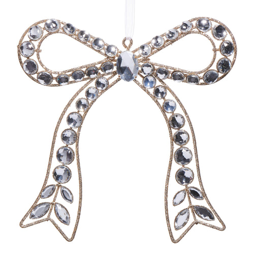 Large Clear Jewel Bow Ornament
