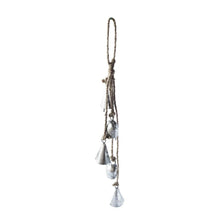 Load image into Gallery viewer, Hanging Metal Bells Antique Silver