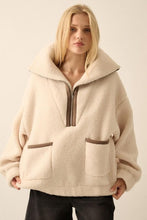 Load image into Gallery viewer, Cream Sienna Sherpa Pullover Jacket