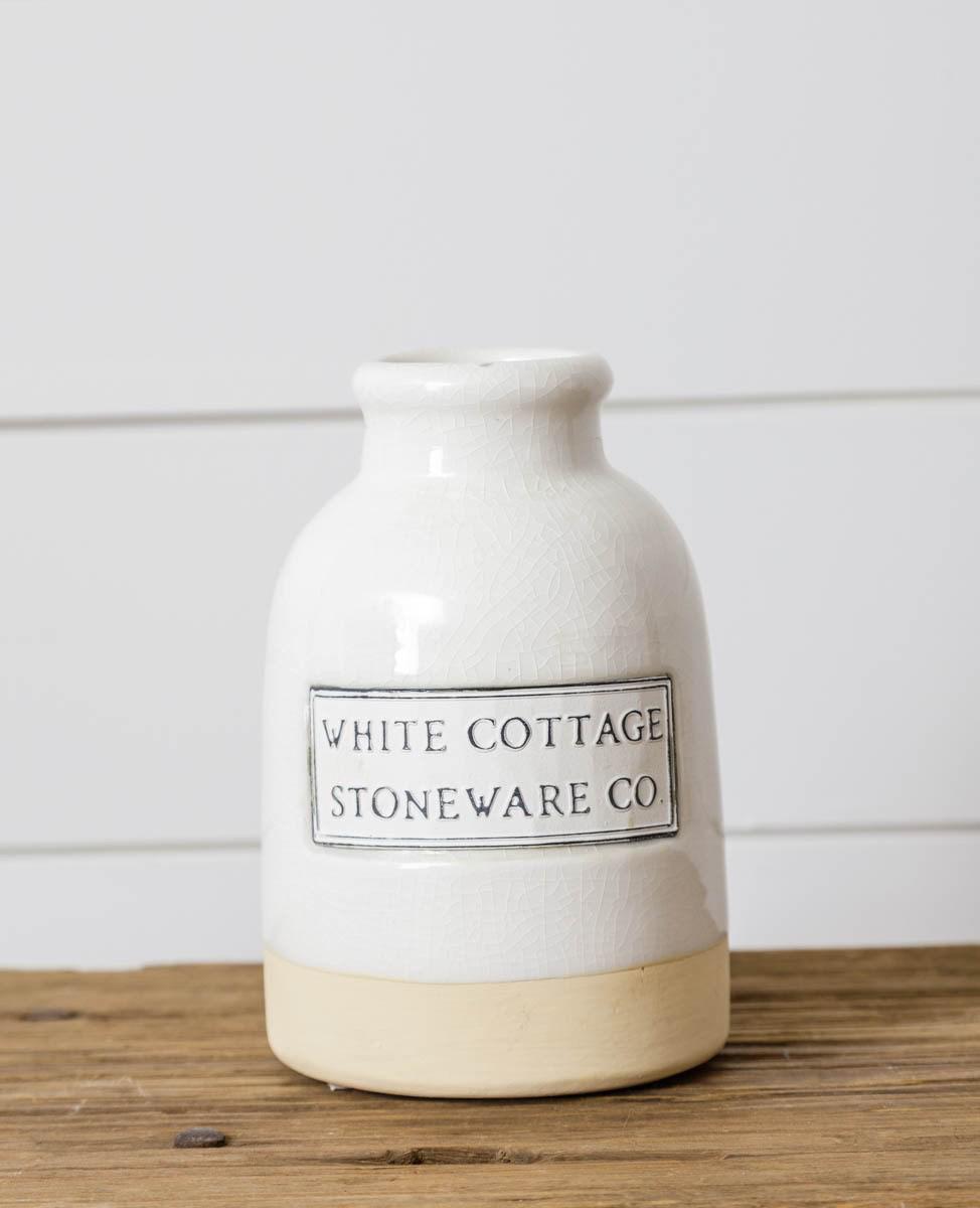 White Cottage Stoneware Vase