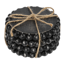 Load image into Gallery viewer, Black Wood Beaded Coasters
