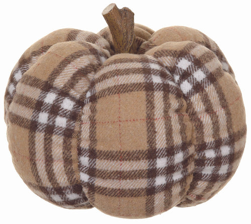 Soft Brown Plaid Pumpkin