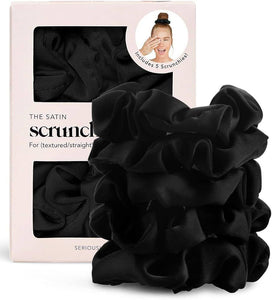 Black Satin Sleep Scrunchies