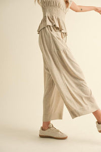 Tilda Straw Smocked Pants