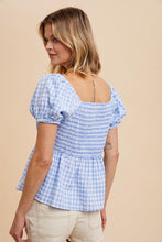 Load image into Gallery viewer, Powder Blue Babydoll Top