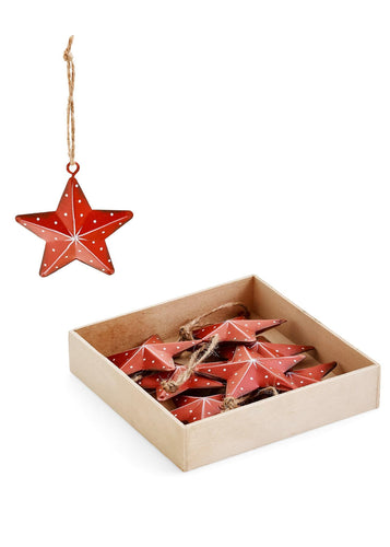 Red Iron Stars Set of 8 in Box