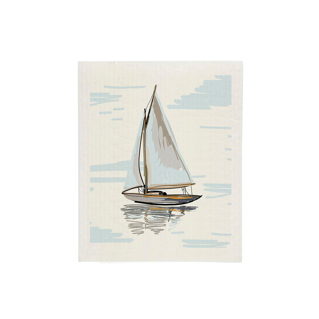 Sailboat Sponge Cloth