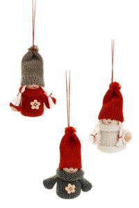 Mini Red Christmas Girl Ornament