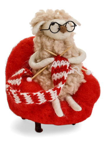 Mouse in Knit Chair