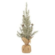 Load image into Gallery viewer, Pale Green Faux Balsam Tree in Burlap Base