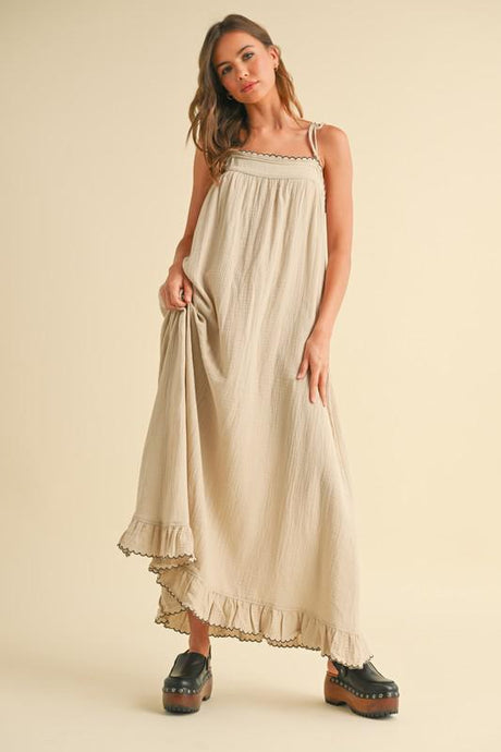 Mandy Detail Gauze Dress