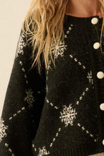 Load image into Gallery viewer, Black Cozy Snowflake Sweater