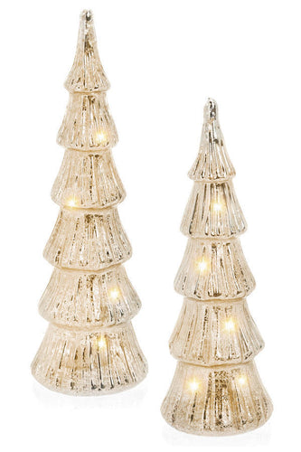 Silver LED Mercury Glass Tree