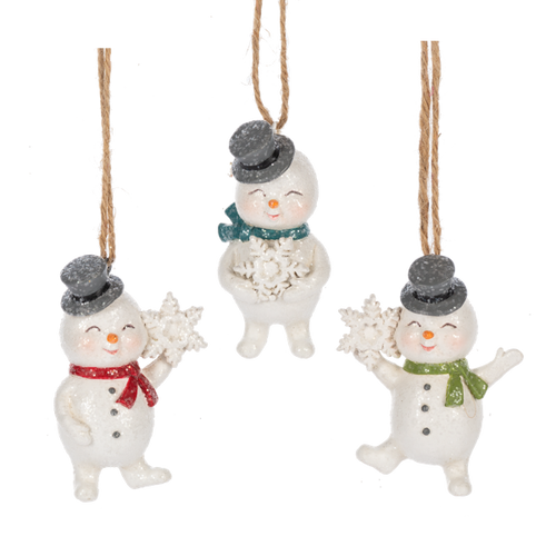 Whimsy Vintage Snowman Ornaments