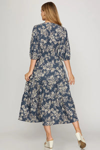 Freya Blue Floral Dress