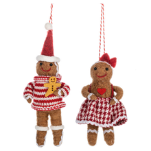 Load image into Gallery viewer, Felt Gingerbread Ornament