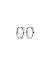 Load image into Gallery viewer, Silver Huggie Minimalist Hoops