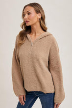 Load image into Gallery viewer, Amber Half-Zip Knit Pullover