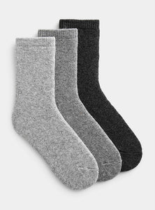 Charcoal Wool Hiker Boot Crew Socks