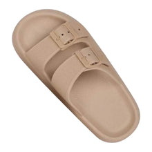 Load image into Gallery viewer, Beige Buckle Slides