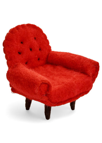 Mini Wool Red Chairs